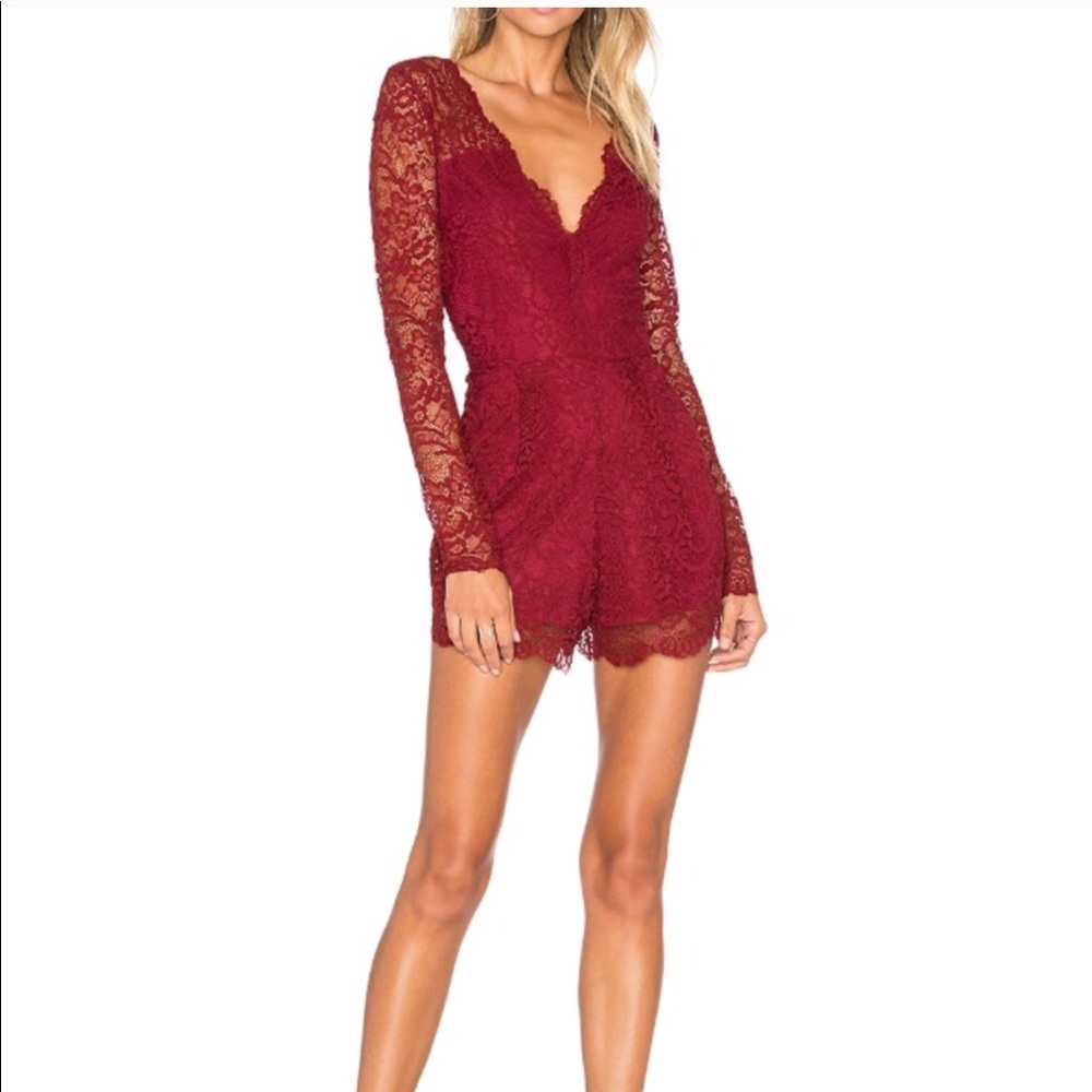 Lover + Friends Lace Romper